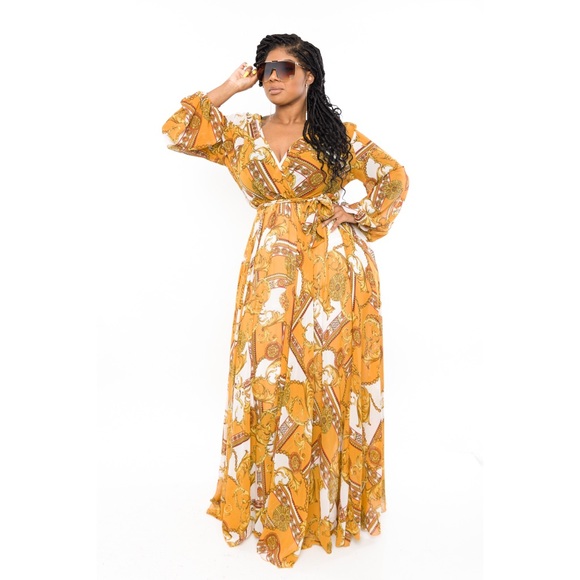 Plus Size Medallion Maxi Dress - Picture 1 of 2